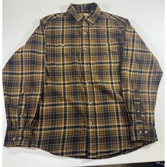 RedHead Other - Red Head Flannel Shirt Mens Medium Brown Tartan Plaid Outdoor Workwear Hunting